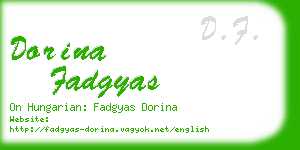 dorina fadgyas business card